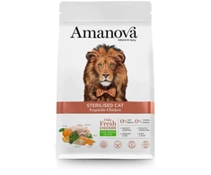 AMANOVA Adult Cat Sterilized Exquisite vištiena - sausas kačių maistas - 1,5kg