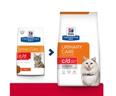 HILL'S PRESCRIPTION DIET Feline c/d Multicare Stress Sausas kačių maistas vištiena 1,5kg