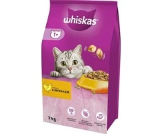 Sausas Kačių Maistas - Whiskas Su Vištiena, 7 Kg
