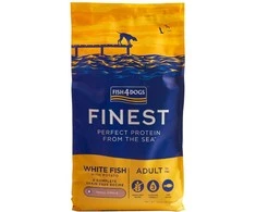 Sausas Šunų Maistas - FISH4DOGS Finest Ocean su balta žuvimi 12kg