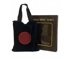 Schiffer Publishing Dvasinis Priedas - Mind, Body, Spirit Užtrauktuko Krepšys 7¼ × 8½ colių Juodas Aksomas