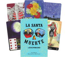 Schiffer Publishing La Santa Muerte Lenormand Taro kortos