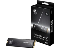 SDD - MSI Spatium M560 2TB PCIe 5.0 10,300 MB/s Skaitymas 8,700 MB/s Rašymas