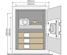 Seifas - Yale YSV/390/DB2 40L Plieninis Juodas