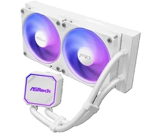 Skystas CPU aušintuvas - ASRock Pro Baltas 240 ARGB, 240mm Radiatorius, 3200 RPM, Baltas