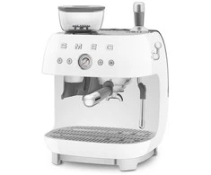 Kavos Aparatas - Smeg Espresso Aparatas su Integruotu Malūnėliu Dviejų Termoblokų Baltas
