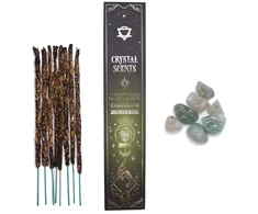 Smilkalai - Crystal Scents Šokolado Kvapo Smilkalai Su Aventurino Kristalais