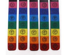 Ancient Wisdom Medinis smilkalų lazdelių laikiklis 7 Chakra Colour