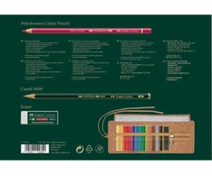 Spalvoti pieštukai Faber-Castell Polychromos, 30 vnt., ritinėlis (110030)
