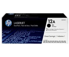 Spausdintuvas Toneris Cartridge - HP Q2612AD Dviejų Pakelių Juodas Tonerio Kasetės, 2000 Puslapių Išeiga, Juoda