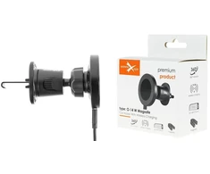 Spigen Telefono Laikiklis - eXtreme O-14W MagSafe Automobilinis Laikiklis 15W Belaidis Įkrovimas Oro Ventiliacija Juodas