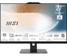 MSI Modern AM272P 1M-855EU Intel Core 5 120U 68.6 cm (27") 1920 x 1080 pikselių All-in-One PC 16 GB DDR5-SDRAM 512 GB SSD Windows 11 Pro Wi-Fi 6E (802.11ax) Juodas