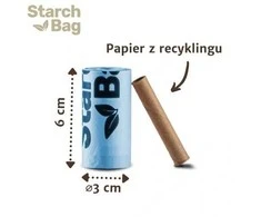 Starch Bag Krakmolo maišelis STARCHBAG BIO kompostuojami maišeliai išmatoms – juodas – 8x15 vnt.