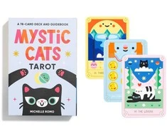 Sterling Ethos Tarot Kortų Rinkinys - Mystic Cats Tarot 78 Kortos 96 Puslapių Gidas