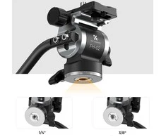 Stovas - K&amp;F Concept FH-02 2D Aliuminio Lydinio 3kg Apkrovos Talpa