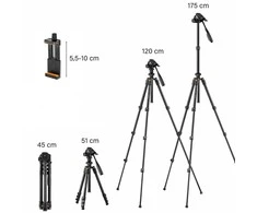 Stovas - K&amp;F Concept K234A 175cm 4kg apkrova aliuminis