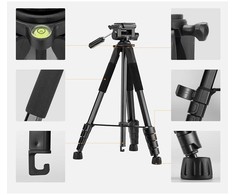 Stovas - K&amp;F Concept S255A3 190cm 3kg Talpa Aliuminis Juodas