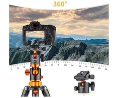 Stovas - K&amp;F Concept T254A4 190cm 4kg Apkrovos Monopodo Funkcija