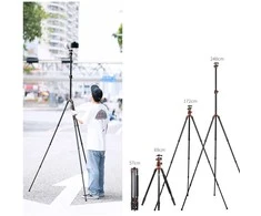 Stovas - K&amp;F Concept T254A8 240cm 10kg Apkrova Monopodas Juodas