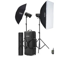 Studijinio Blykstės Apšvietimo Rinkinys - Godox QT600IIIM C Duo Studijinis Rinkinys