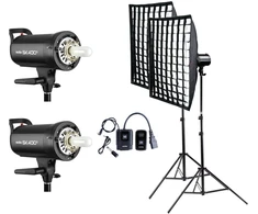 Studijos Apšvietimo Rinkinys - Godox SK400II 400Ws Blykstės Rinkinys Su Minkštais Dėklais Ir Iššaukikliu