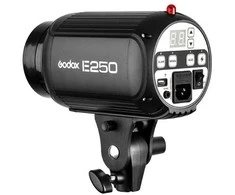 Studijos blykstės rinkinys - Godox E250 F 250Ws blykstės galvutės, 150W modeliavimo lemputė
