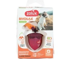 Šunų Aksesuaras - ZOLUX BIVOUAK Šviesos Pakabukas USB LED Raudonas