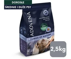 Šunų maistas - ADDVENA Power of Nature Suaugusiųjų Vidutinio/Didelio Kiekio Aviena 2.5kg