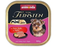 Šunų maistas - ANIMONDA Vom Feinsten Junior Mini kalakutiena with Veal and Apple 100g