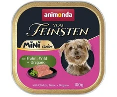 Šunų maistas - ANIMONDA Vom Feinsten Senior Mini vištiena with Game and Oregano 100g