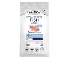 Baltic Agro BALTICA Nutraceutic Hypoallergenic Light L/XL žuvis with ryžiai – sausas Maistas šunims – 12kg