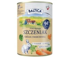 BALTICA Smaki regionów Puppy triušiena with carrot – drėgnas ėdalas šunims – 400g