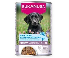 Eukanuba konservuotas maistas šuniukams su upėtakiu ir batatais 400g