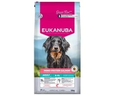 Šunų maistas - EUKANUBA Special Care Mono-Protein Suaugusiųjų Lašiša (12kg, be glitimo, be sojos, 24% baltymų, 12% riebalų)
