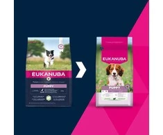 Eukanuba Life Care sausas pašaras mažų ir vidutinių veislių šuniukams su ėriena ir ryžiais, S/M, 3kg