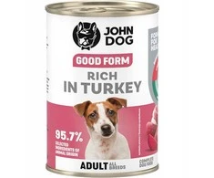 JOHN DOG Good form Rich in kalakutiena – drėgnas ėdalas šunims – 400g