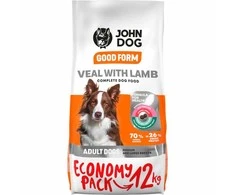 JOHN DOG Good Form Adult Medium and large breeds Veal su ėriena – sausas Maistas šunims – 12 kg