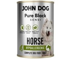 Šunų maistas - JOHN DOG Pure Juodas Sensi Horse Monoprotein Grain-Free 400g