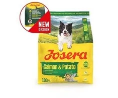Šunų maistas - JOSERA Suaugusiųjų su lašiša ir bulvėmis 3kg, be glitimo, 22% baltymų