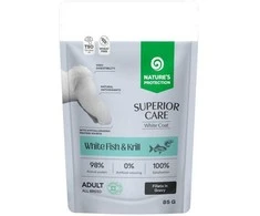 Natures Protection Nature’s Protection SUPERIOR CARE Baltas begrūdis Adult su balta žuvimi&Krill 85g