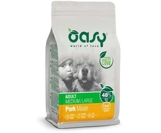 Šunų maistas - Oasy One Animal Protein Adult Medium/Large Pork 12kg