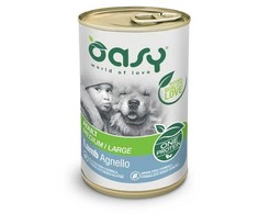 Šunų maistas - Oasy One Protein Adult Medium/Large ėriena Wet 400g