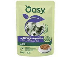 Šunų maistas - Oasy Strips in Gravy Adult kalakutiena &amp; Vegetables 100g