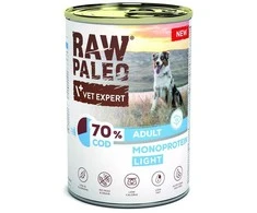 Šunų Maistas - VetExpert Raw Paleo Cod Light Monoprotein Drėgnas 400g