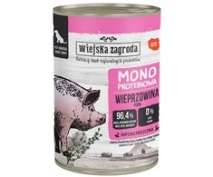 Šunų Maistas - WIEJSKA ZAGRODA Mono-protein Pork Wet 400g