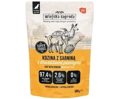 Šunų Maistas - WIEJSKA ZAGRODA Ožkos ir Elnienos Šlapias Maistas 500g Be Grūdų
