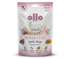 Šunų Priedas - OLLO Džiovintos Avienos Juostelės 80g Hipoalerginės Be Grūdų