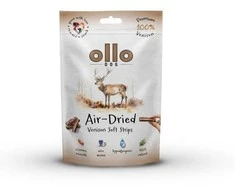 Šunų Priedas - OLLO Džiovintos Elnienos Juostelės 80g Hipoalerginės Be Gluteno