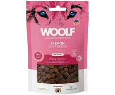 WOOLF minkšti lašišos kubeliai - šunų skanėstas - 100 g