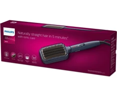 Sveikata ir asmeninė priežiūra - Philips 5000 Serija BHH885/00 Plaukų Išlyginimo Šepetys, Keraminis Šildymas, 3 Temperatūros Nustatymai, Šiltai Mėlyna